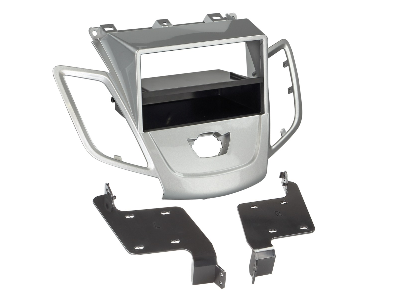 2-DIN Radioblende mit Fach Ford Fiesta ohne Display silber