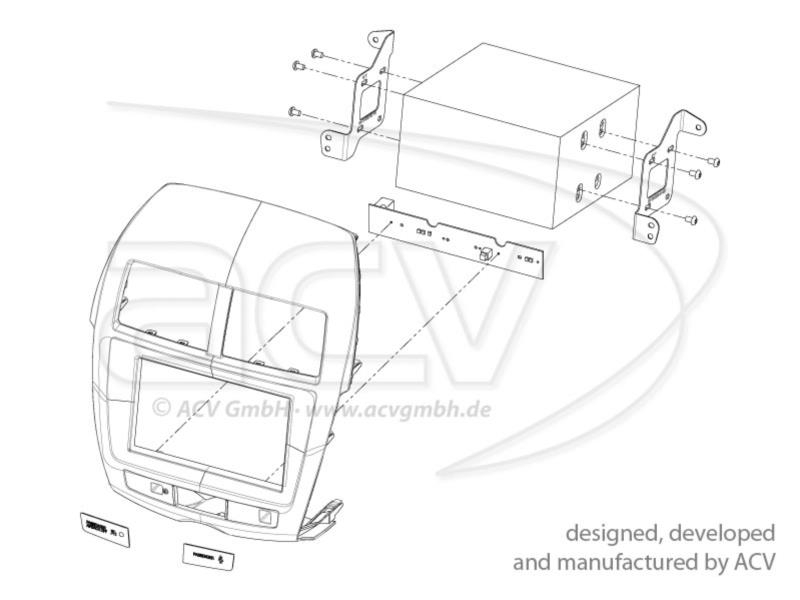 2-DIN Radioblende Mitsubishi ASX(GAO) 09/2010-09/2014