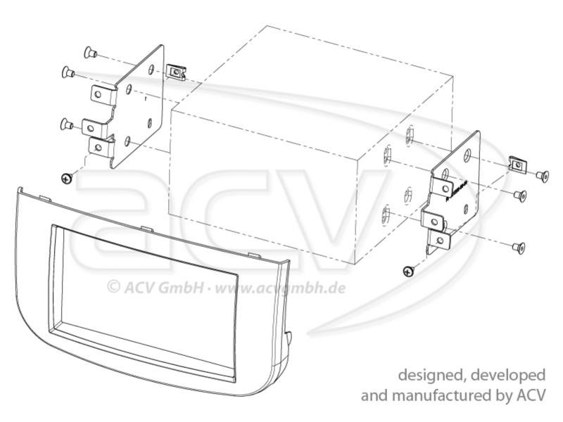 2-DIN RB Mitsubishi Colt 2008 > schwarz