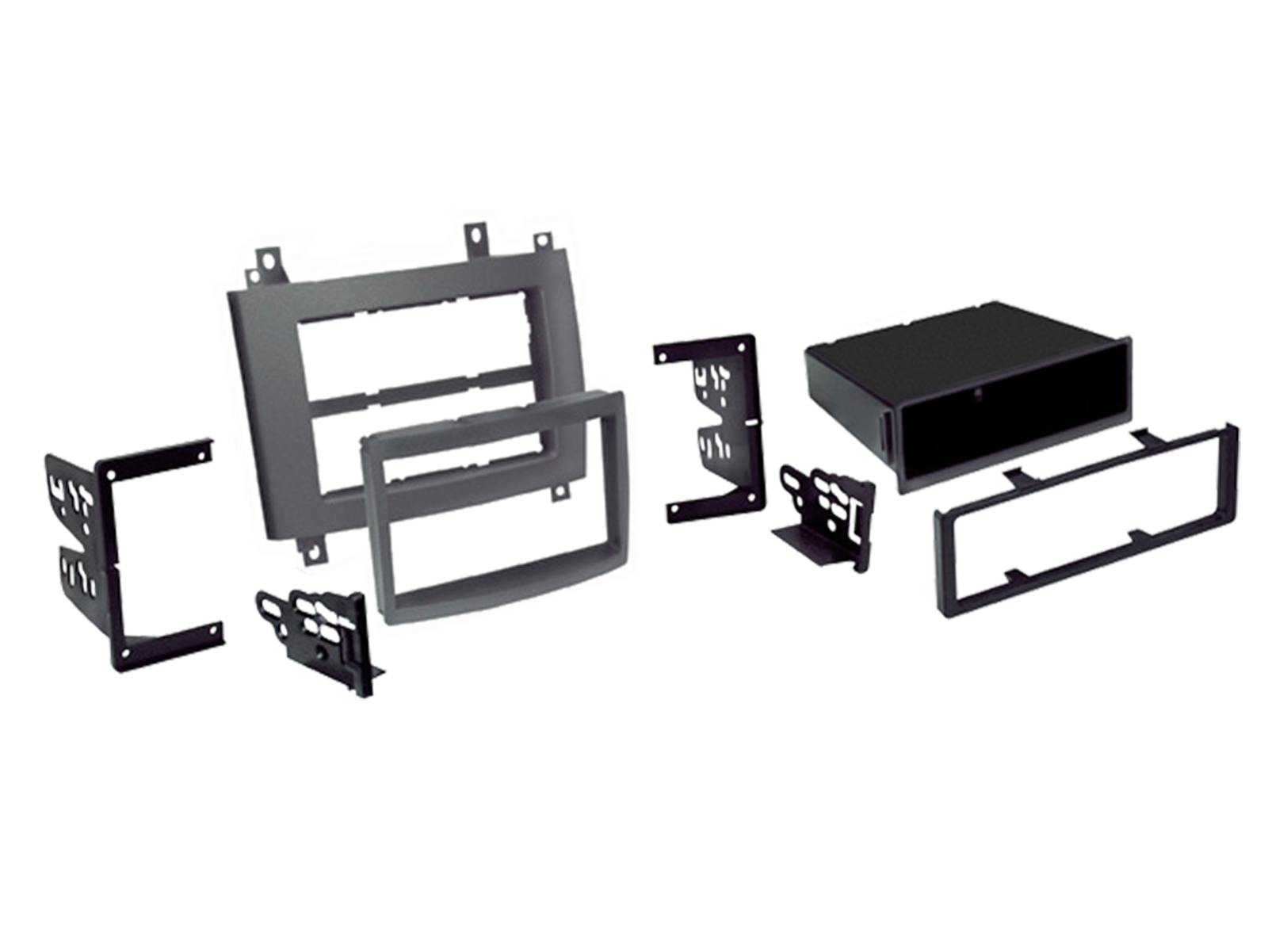 2-DIN Radioblende mit Fach Cadillac CTS/SRX grau