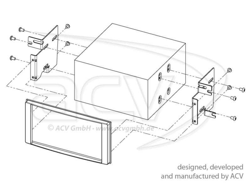 2-DIN Radioblende Subaru Forester(SH)Impreza(GH) Klavierlack