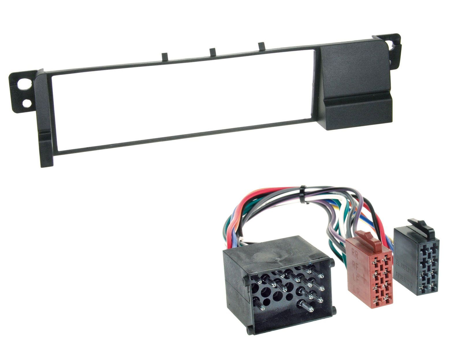 Radioeinbauset für DIN Autoradio in BMW 3er E46 (Rundpin 1998-2007)