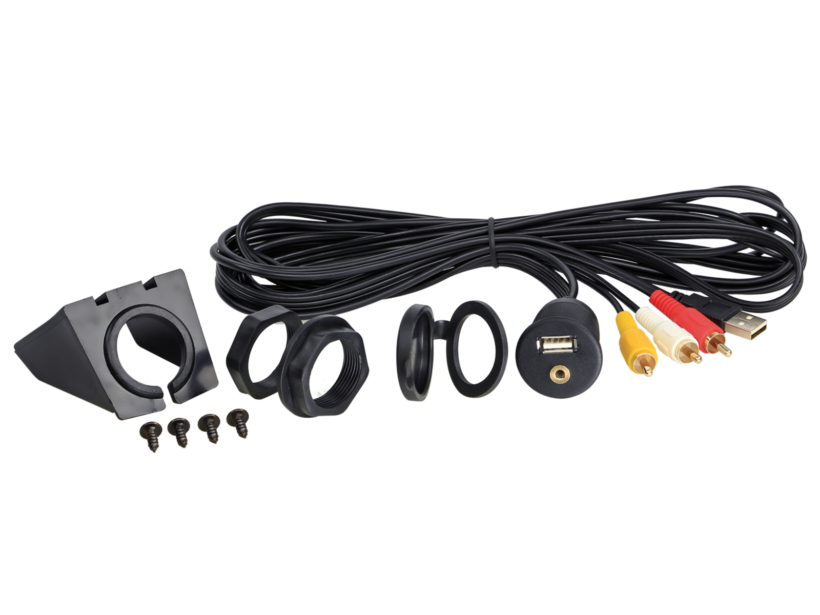 USB/AUX-AV Einbaubuchse/Aufbaugehäuse USB/3,5mm Klinke