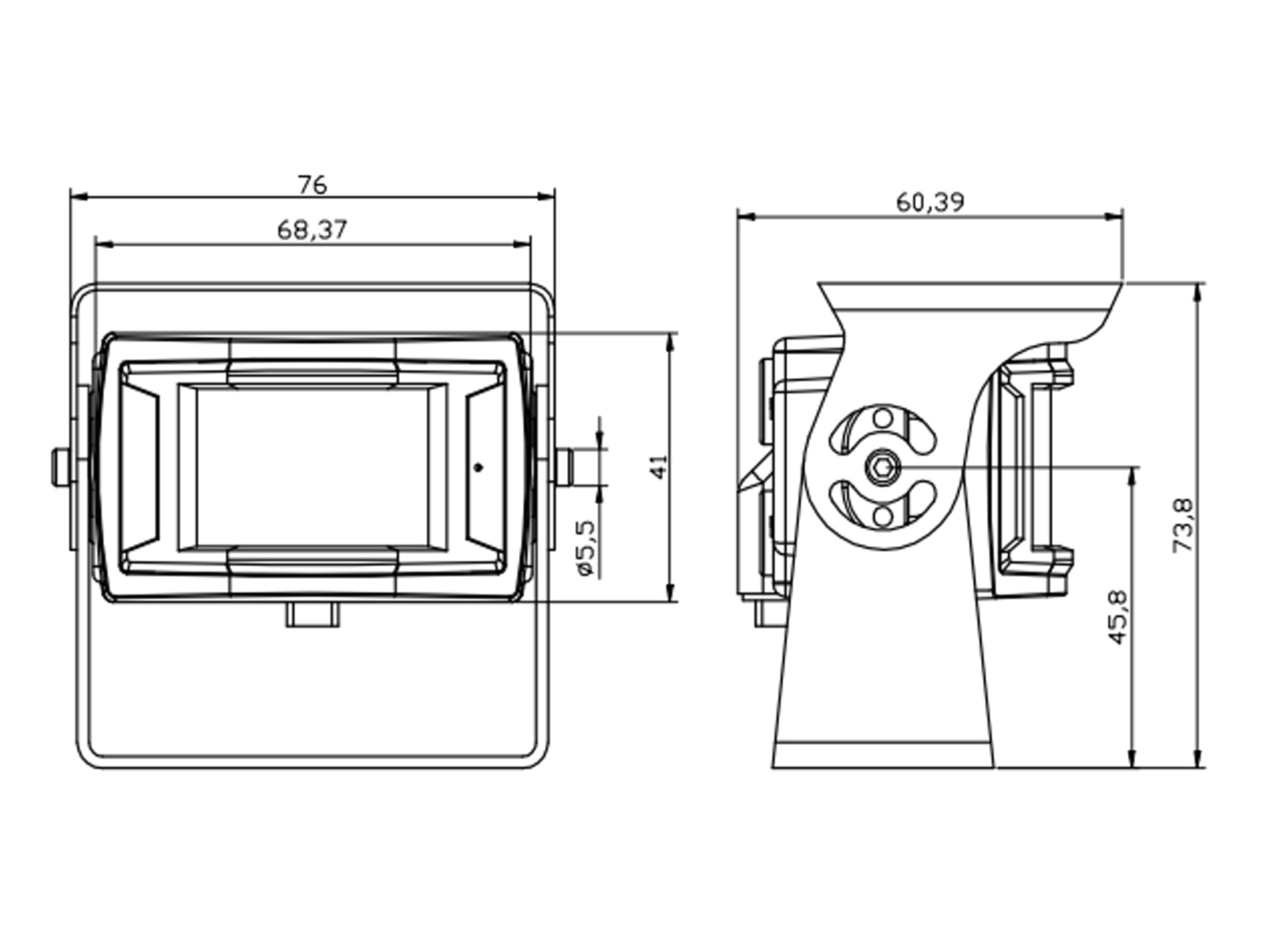 RFK universal Caravan Transporter 170° Weitwinkel (schwarz)