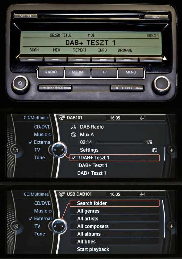 DENSION DAB+U Universal DAB Interface für werkseitig USB-Anschluss