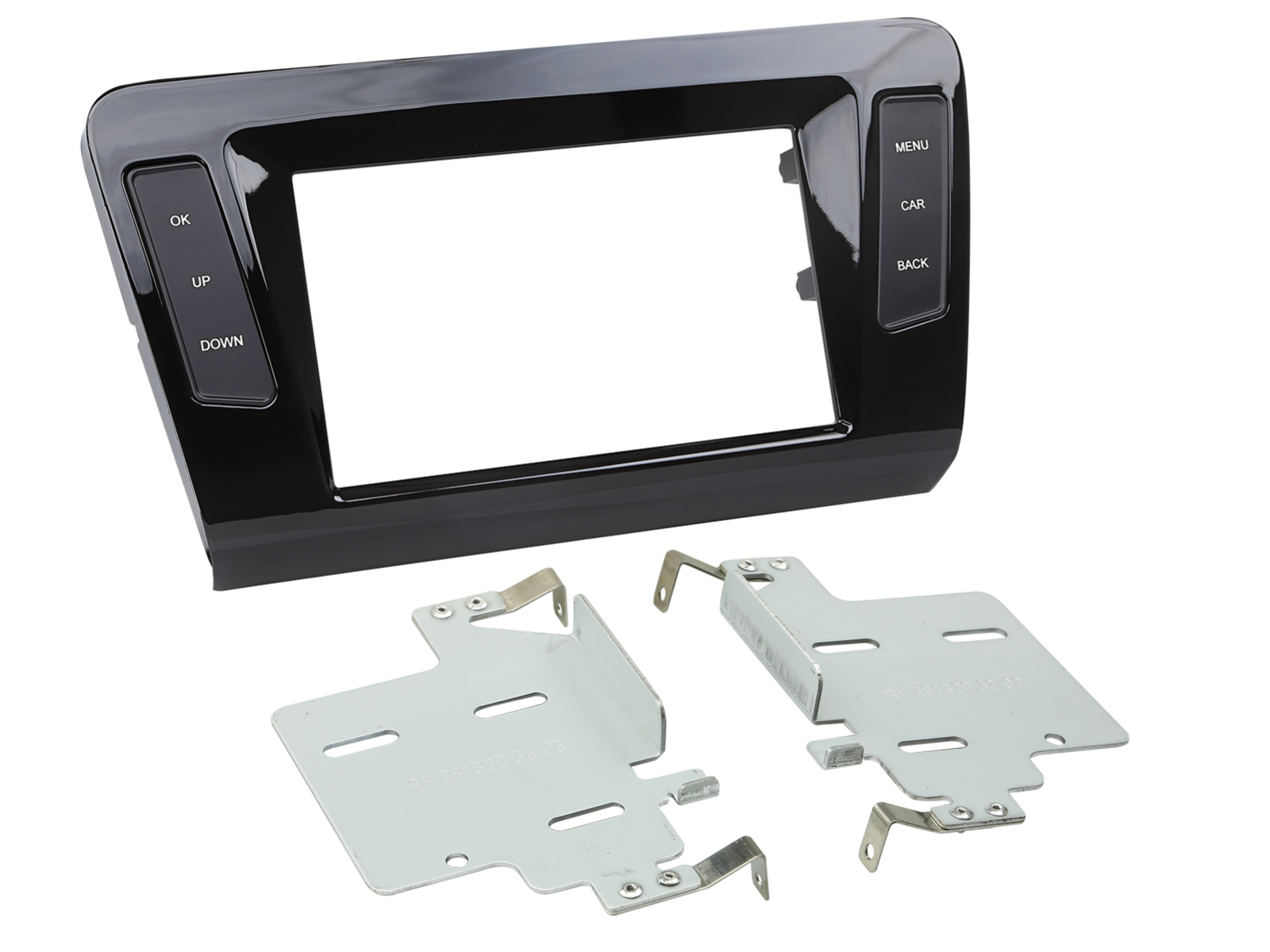 2-DIN Radioblende Skoda Octavia 2013-2016 Klavierlack