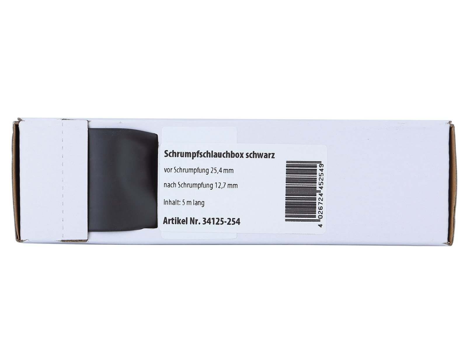 Schrumpfschlauch schwarz Ø 25,4 mm/ Länge: 5 m