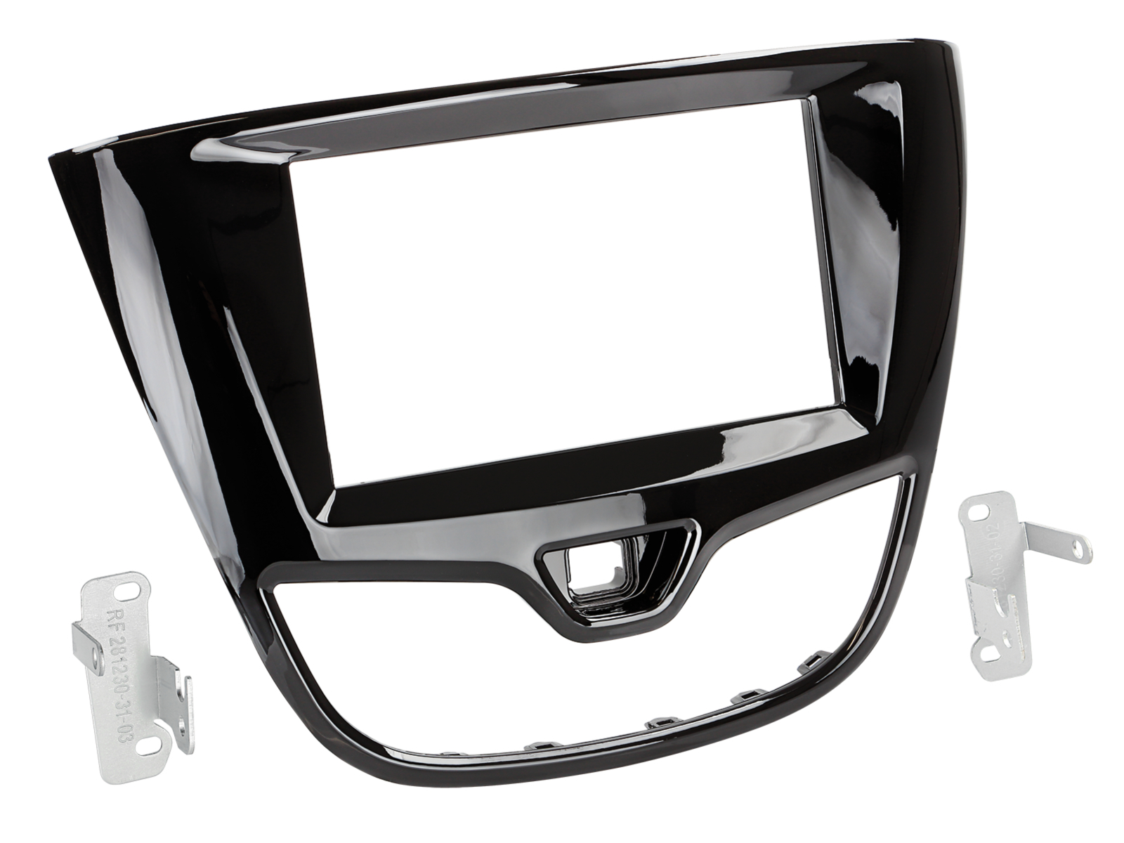 2-DIN RB Opel Karl 2015-2018  Klavierlack Schwarz