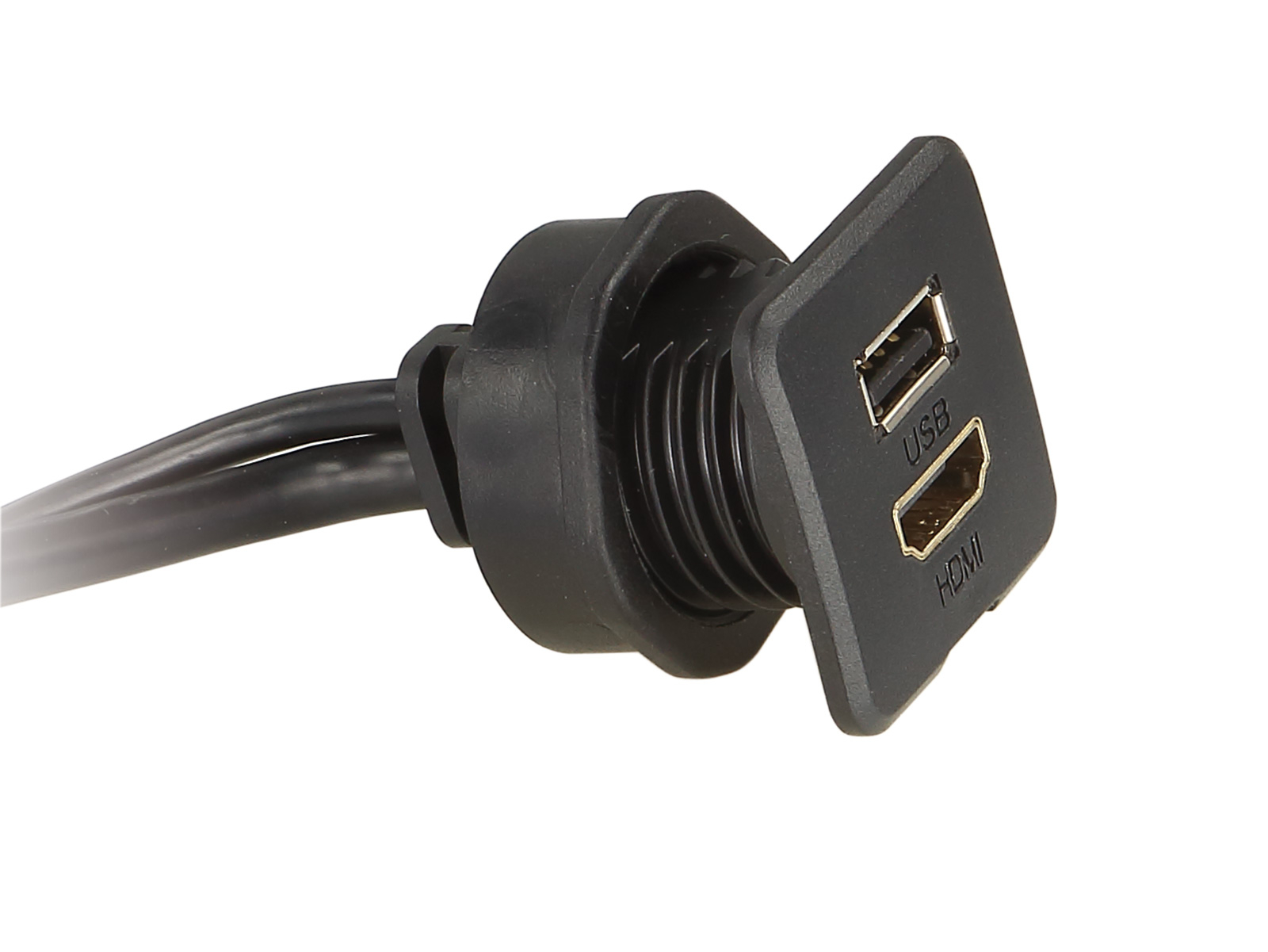 USB/HDMI Einbaubuchse/Aufbaugehäuse USB-A/HDMI