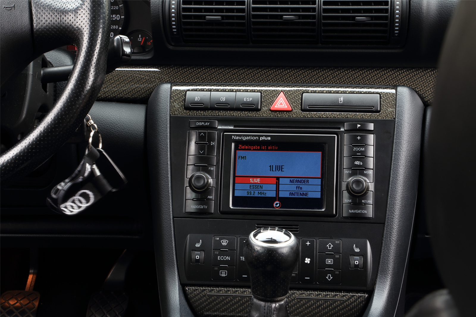 2-DIN Radioblende Audi A4 02/1999-08/2001 schwarz