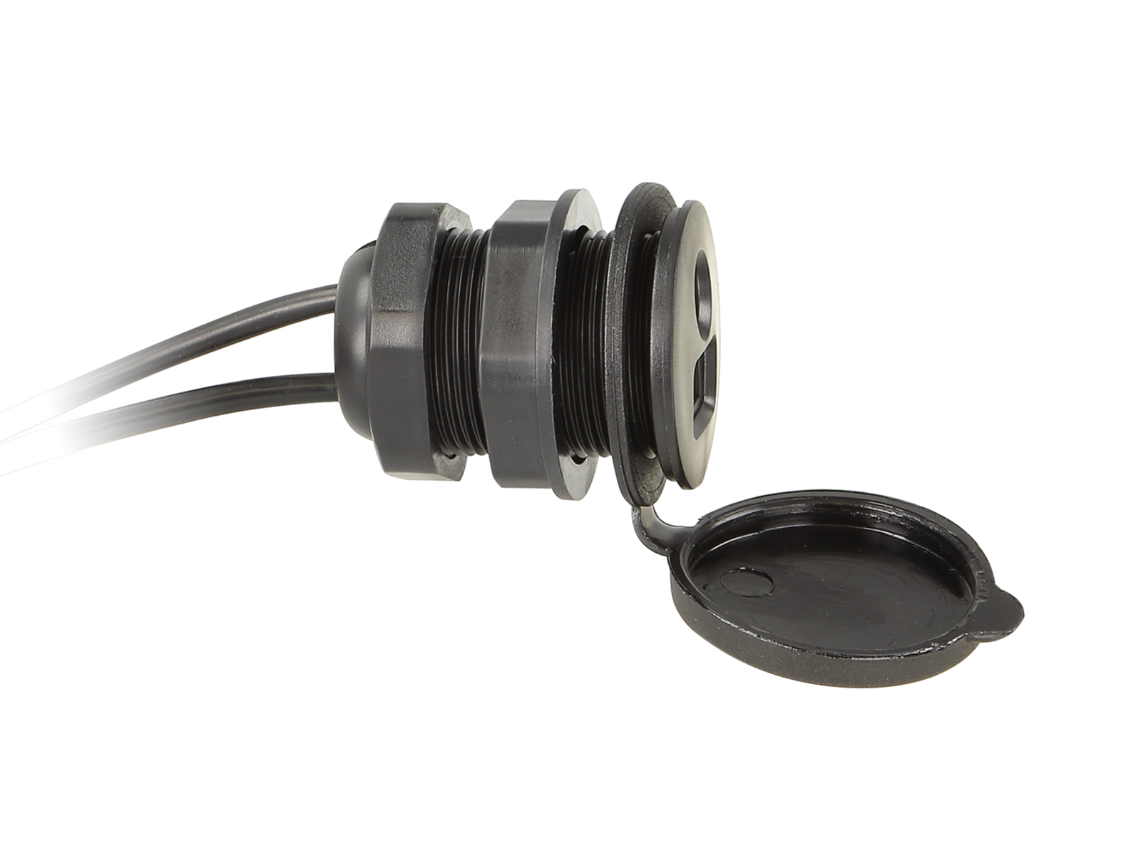 USB/AUX Einbaubuchse USB-A/Klinke spritzwassergeschützt