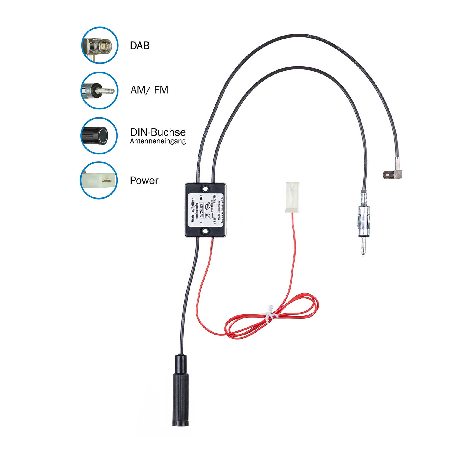 ATBB 4724.02 Passive Weiche - Splitter AM, FM, DAB, DAB+