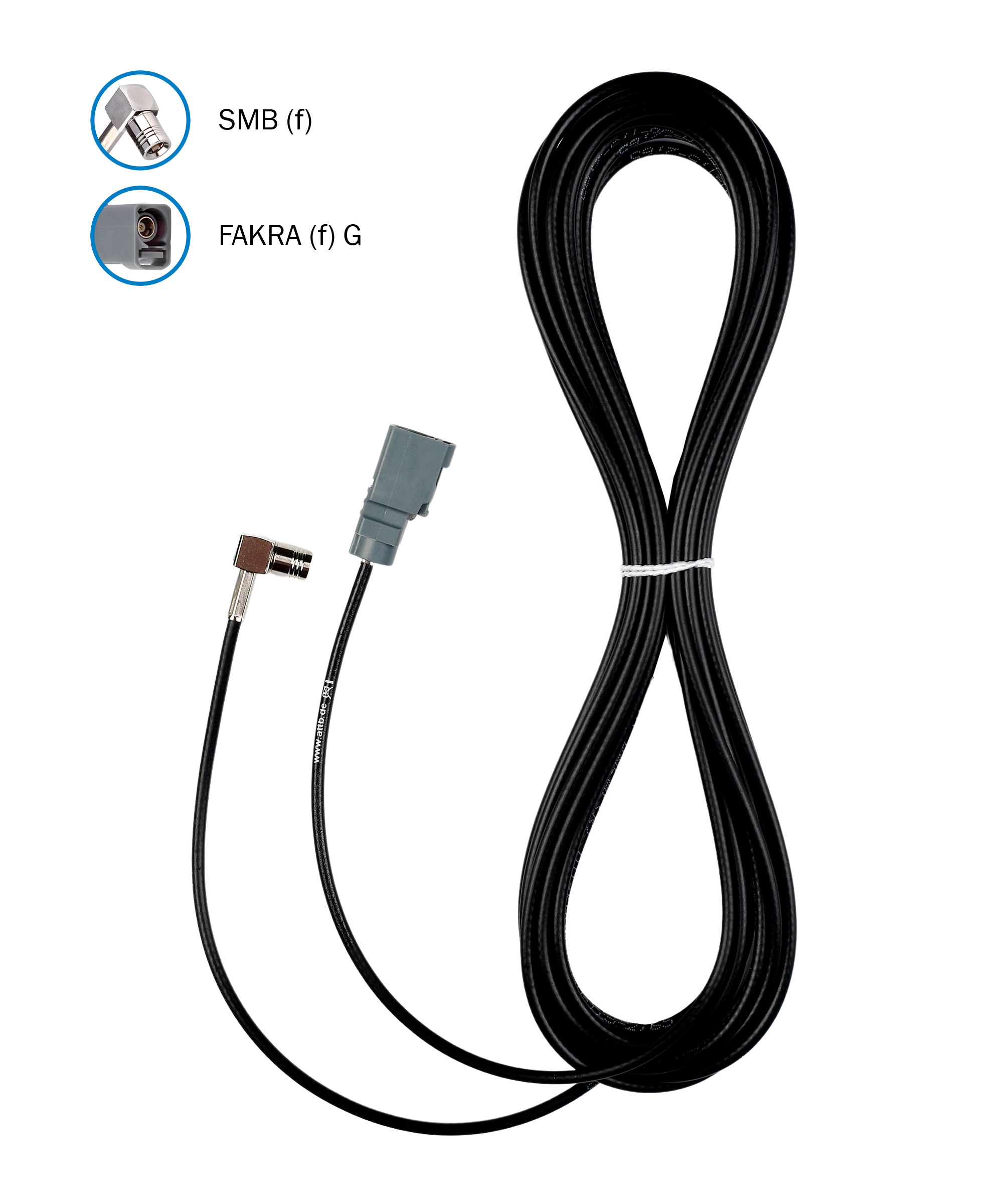 ATTB 2457.01 Verlängerungskabel RG174, 5m