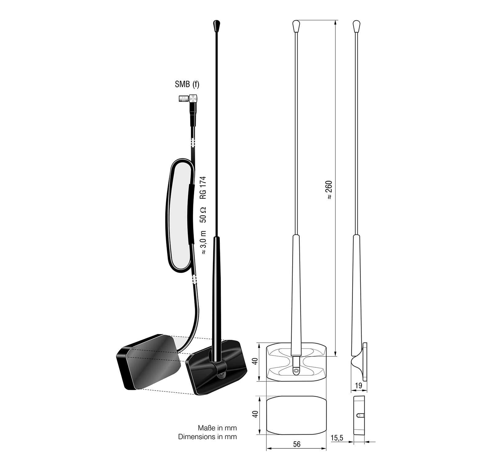 ATTB 4573.01 Klebeantenne DAB+