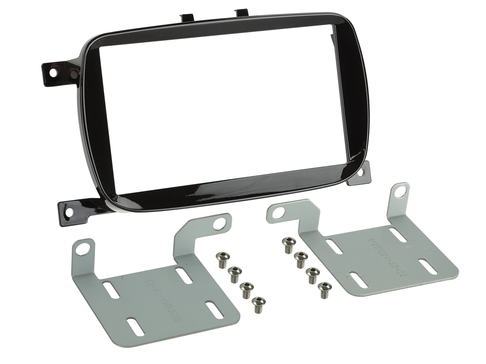 2-DIN Radioblende Fiat 500 07/2015-2023  Klavierlack