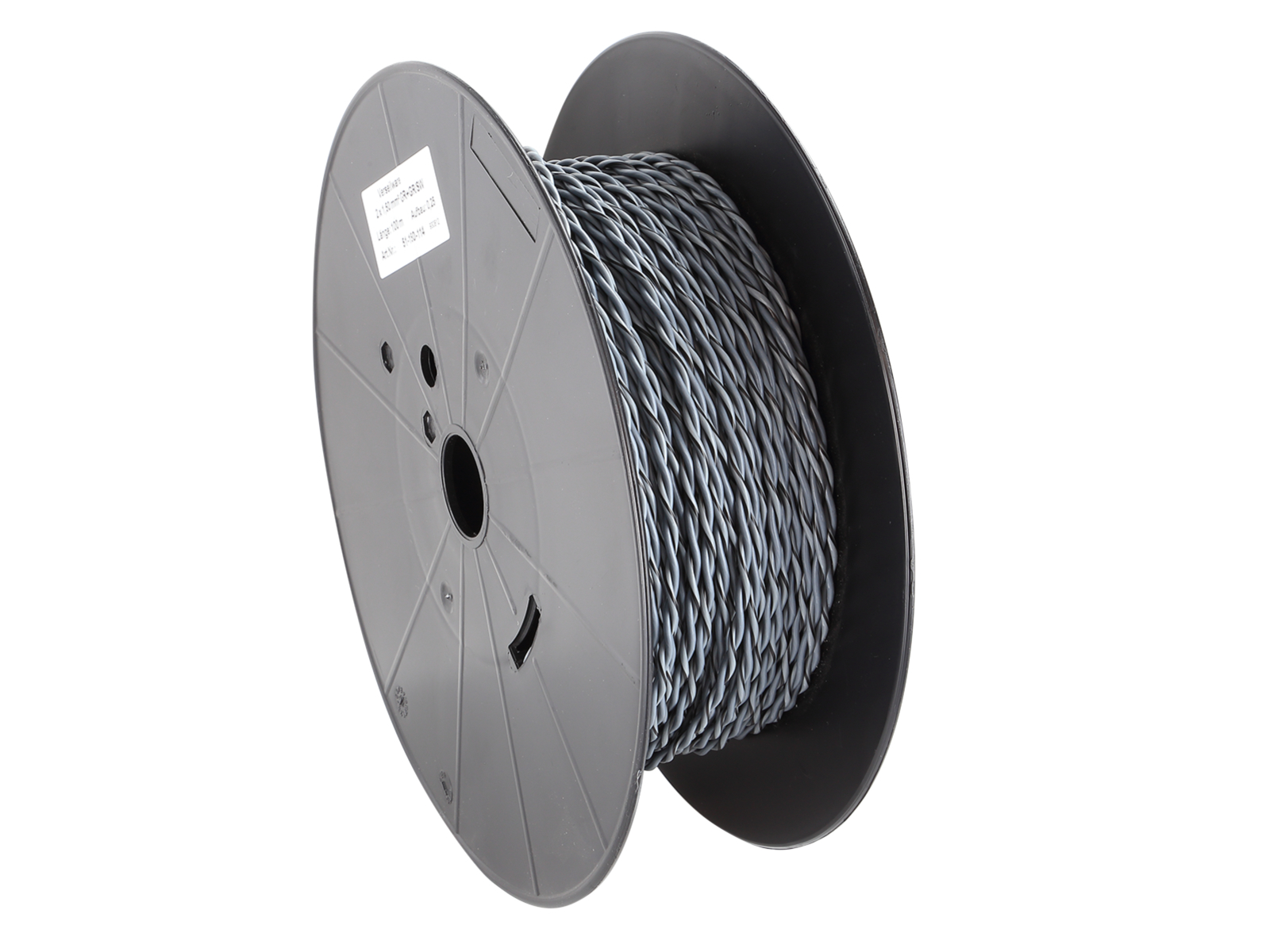 Verdrillte Kabel 2x1.50mm² Grau/Grau-Schwarz