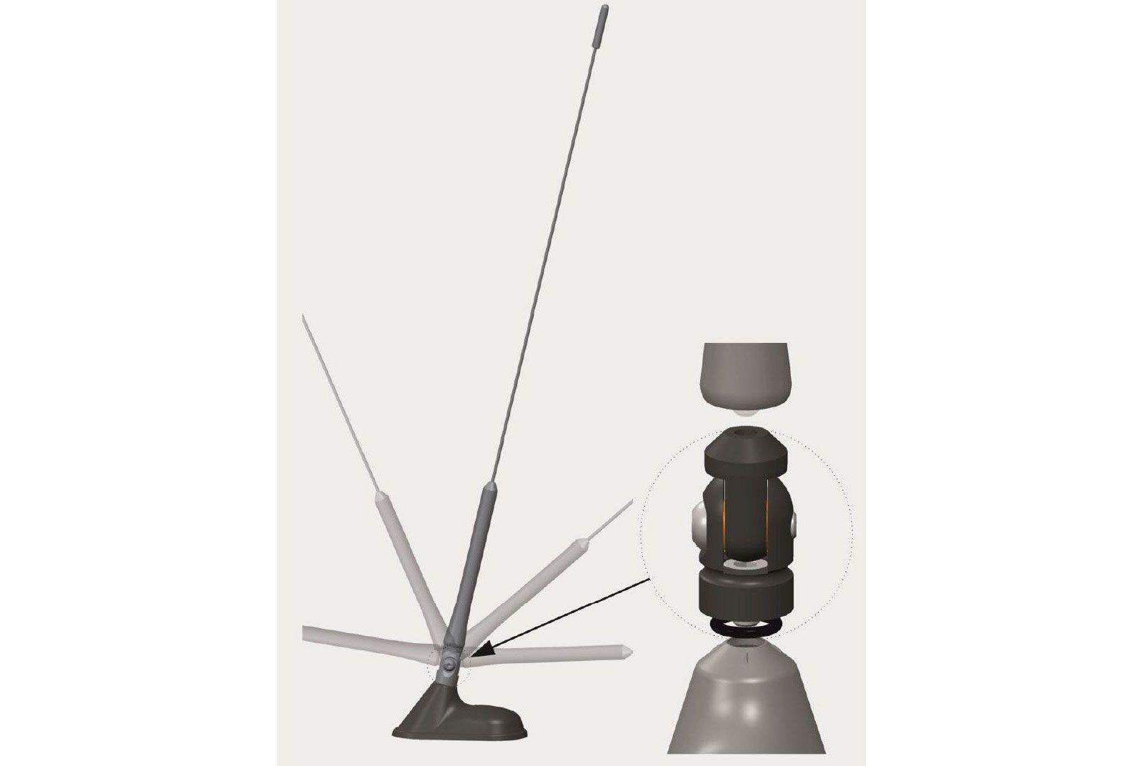 ATTB 4615.01 Antennenstab Gelenk -90° > +90° Stabneigung M5 Gewinde