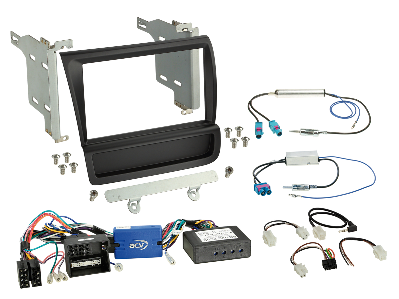 2-DIN Kit Audi R8(42) 2007-2015 LFB/Amp schwarz