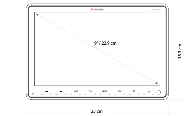 ZENEC Z-N965 mit 9 Zoll Display DAB+, DSP, Android Auto, Apple Carplay