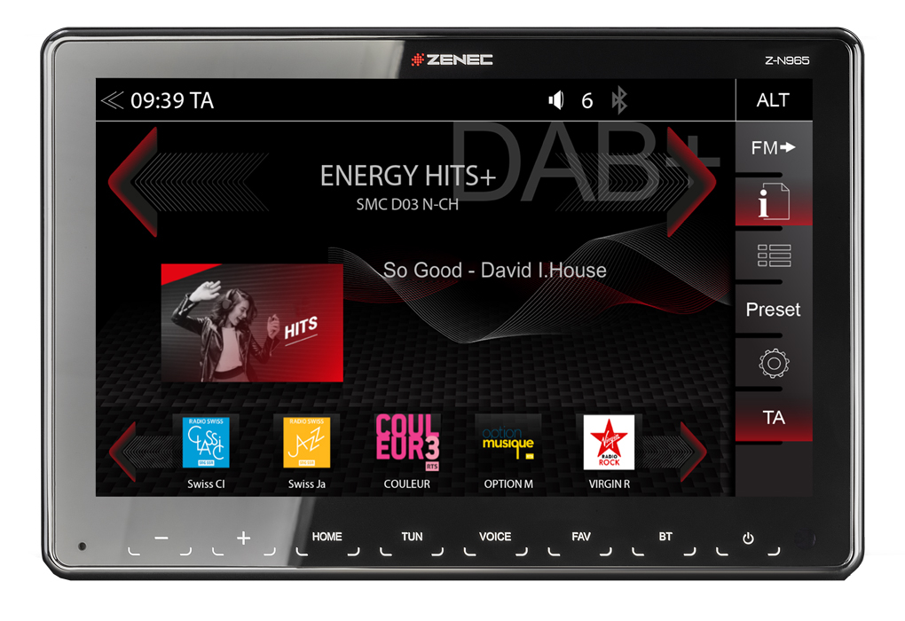 ZENEC Z-N965 mit 9 Zoll Display DAB+, DSP, Android Auto, Apple Carplay