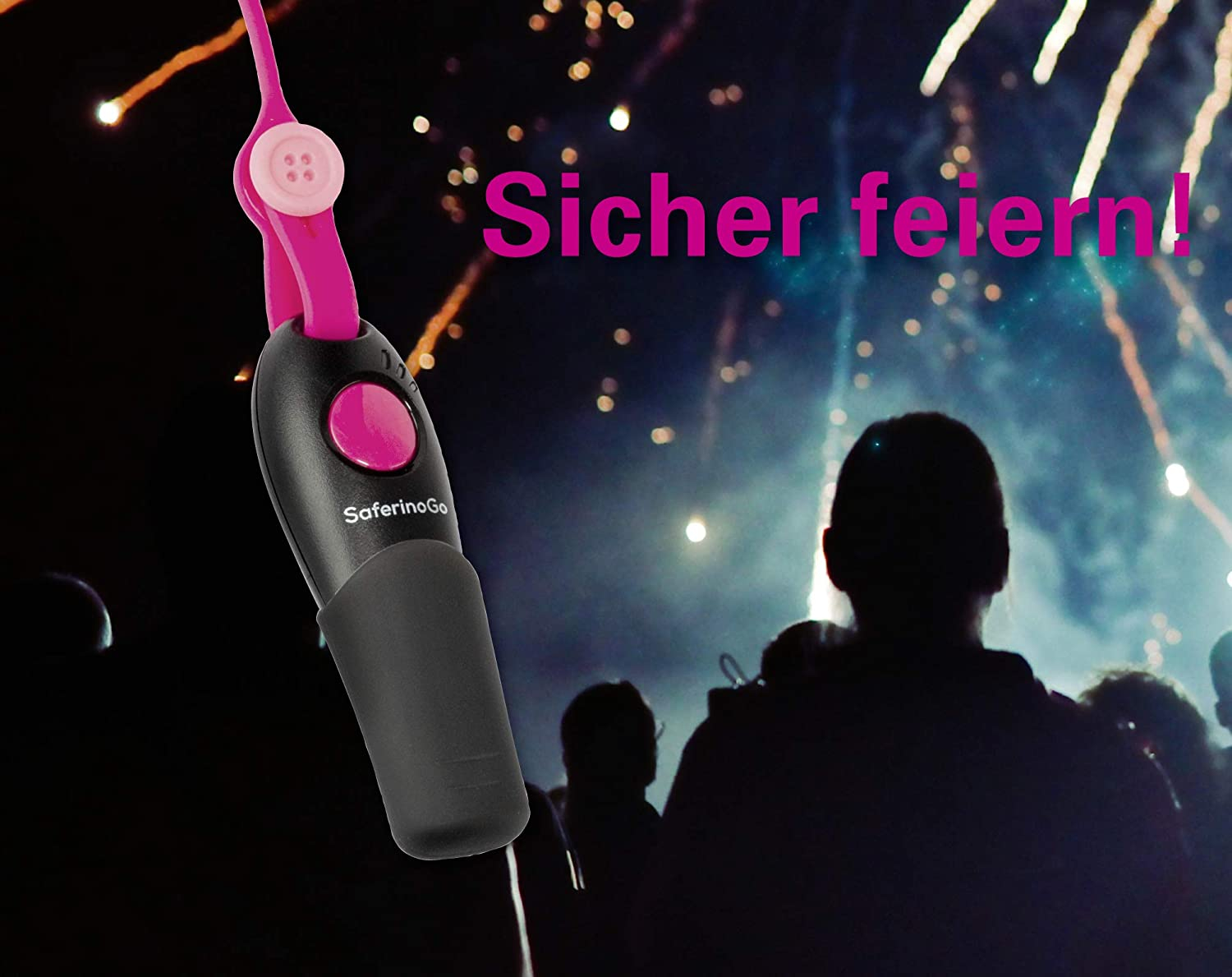 SaferinoGo Notfallpfeife mit Bluetooth+Internet Aufmerksamkeit erregen