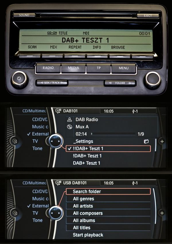 DENSION DAB+U USB für Radios mit iPod-Steuerung