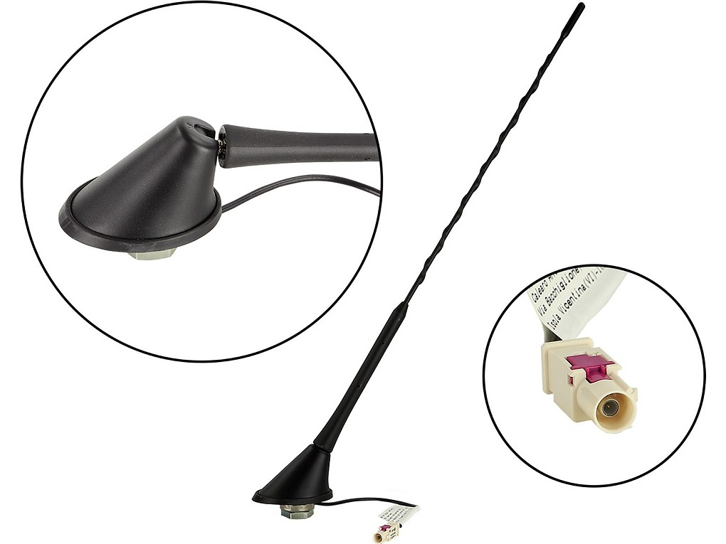 Dachantenne AM/FM 60° Stabneigung 12V Phantom anti-theft