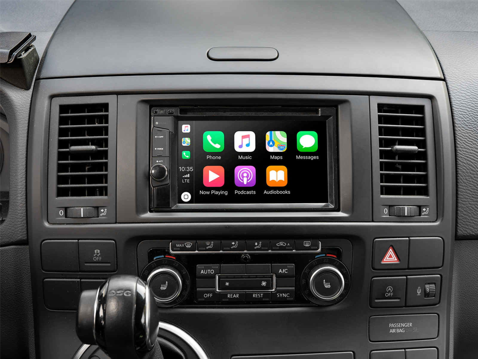 2-DIN Radioblende VW T5 2003-2015/Touareg 2003-2010 schwarz