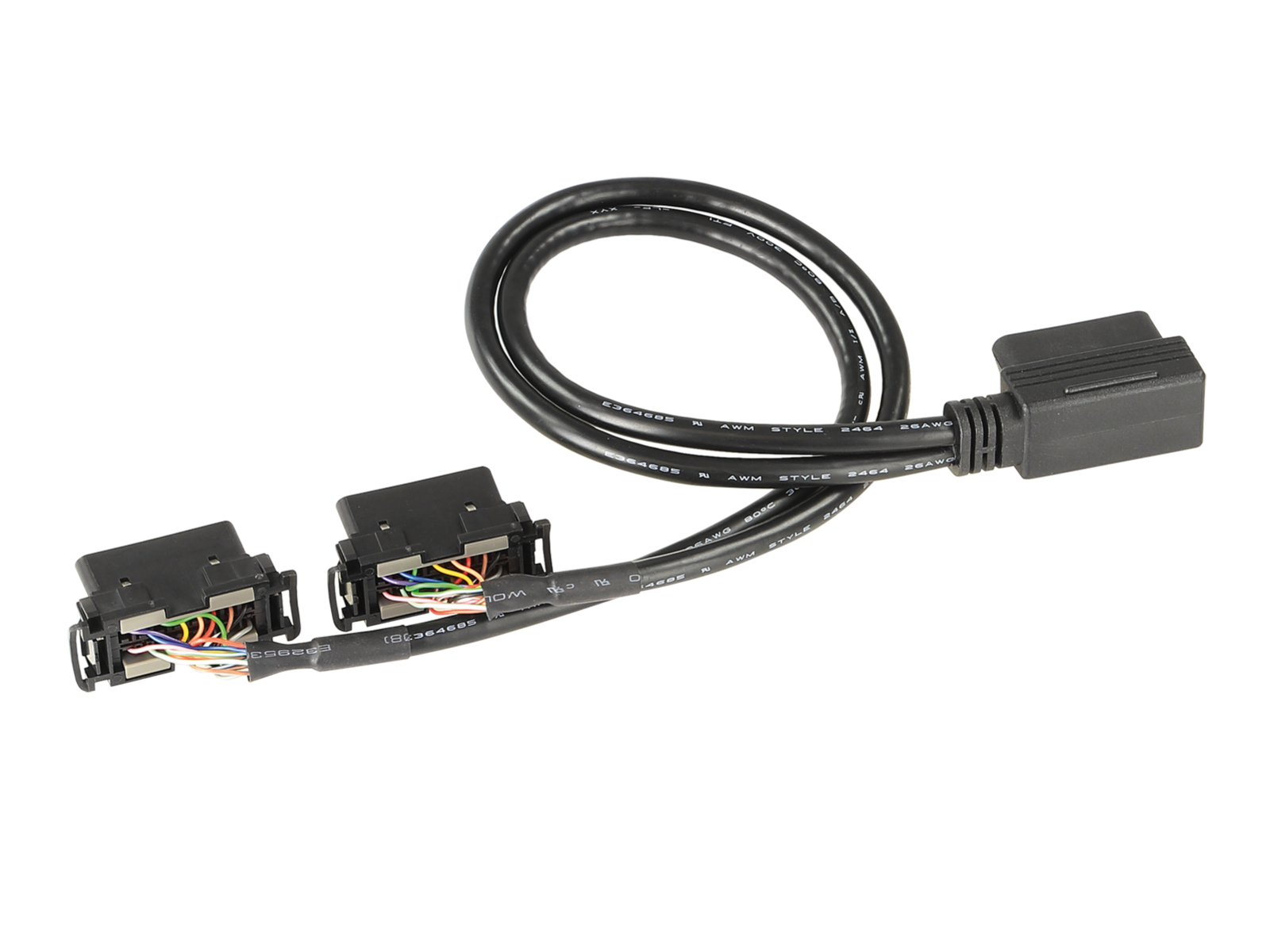 OBD Anschluss T-Kabel Buchse 90°>2x Stecker OEM 30cm