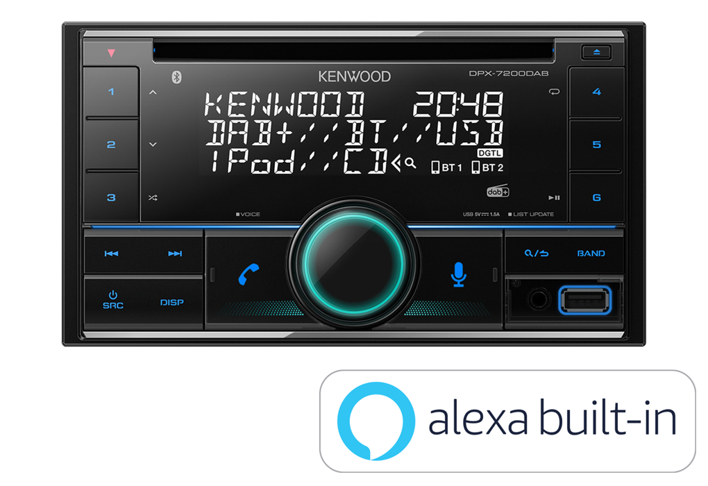 Kenwood DPX-7300DAB 2-DIN CD / USB / Bluetooth / Digitalradio DAB+ Amazon Alexa