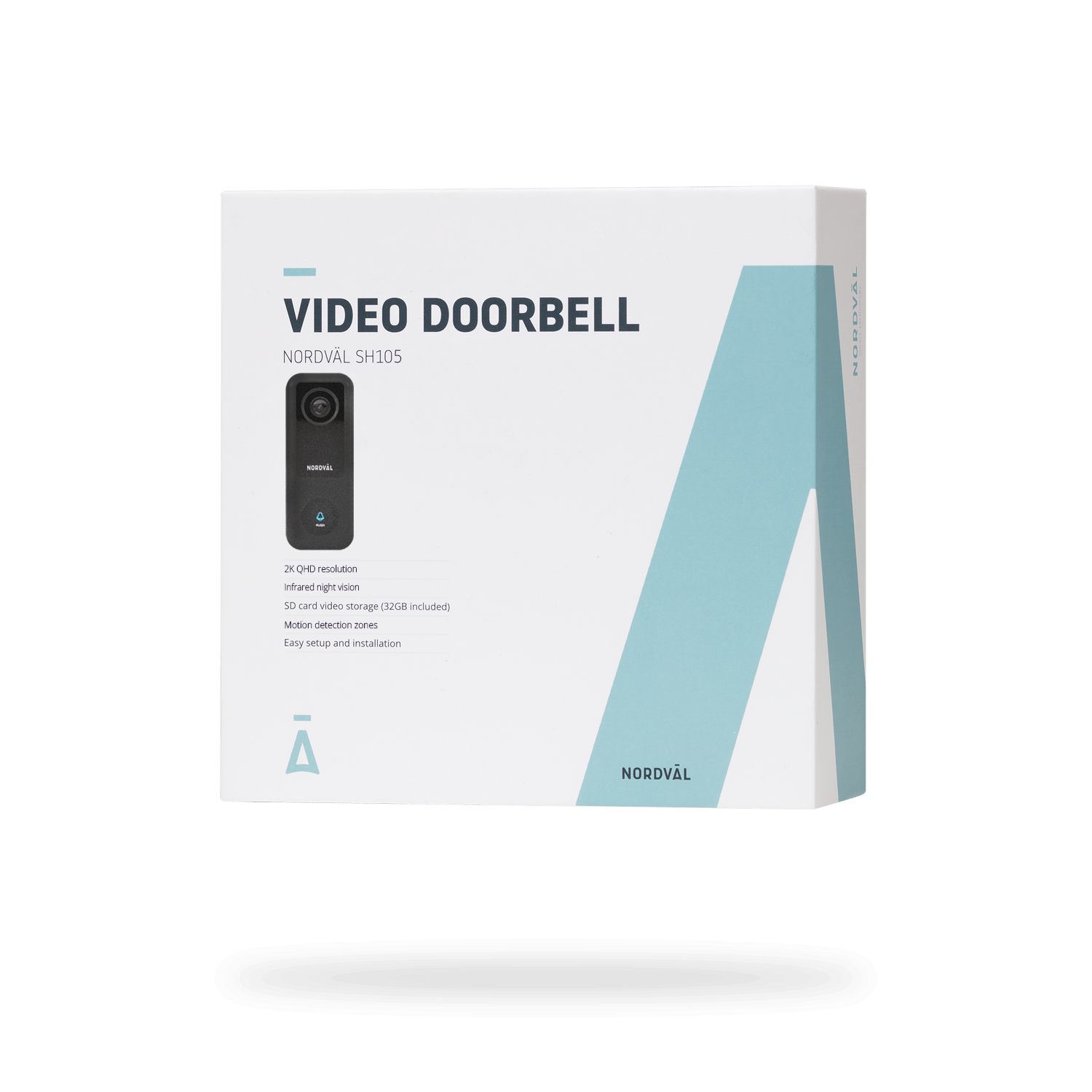 Nordväl SH105-32GB Video Türklingel mit Nachtsicht, 2K QHD, 32GB, WLAN