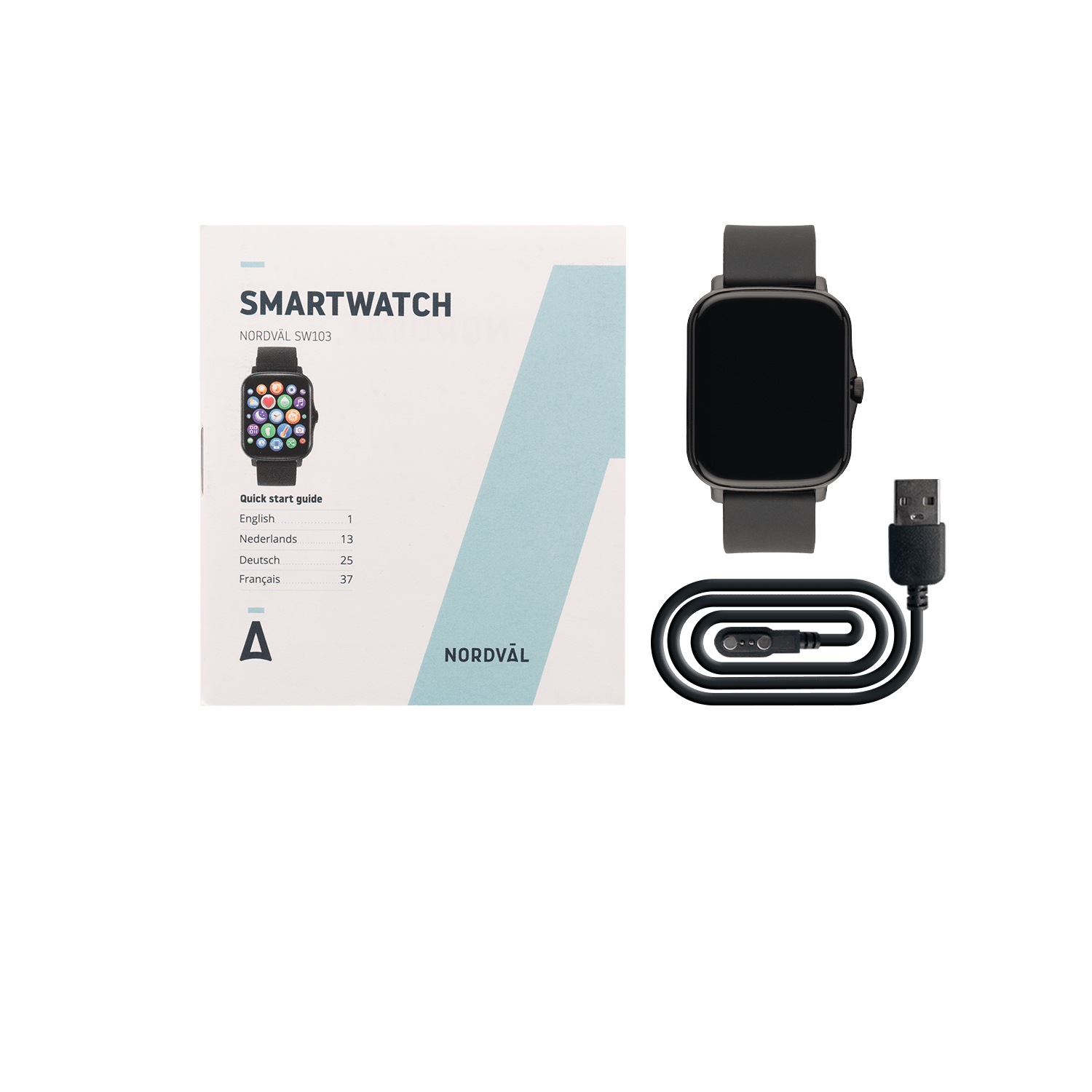 Nordval SW103B Schwarz leistungsstarke und vielseitige Smartwatch