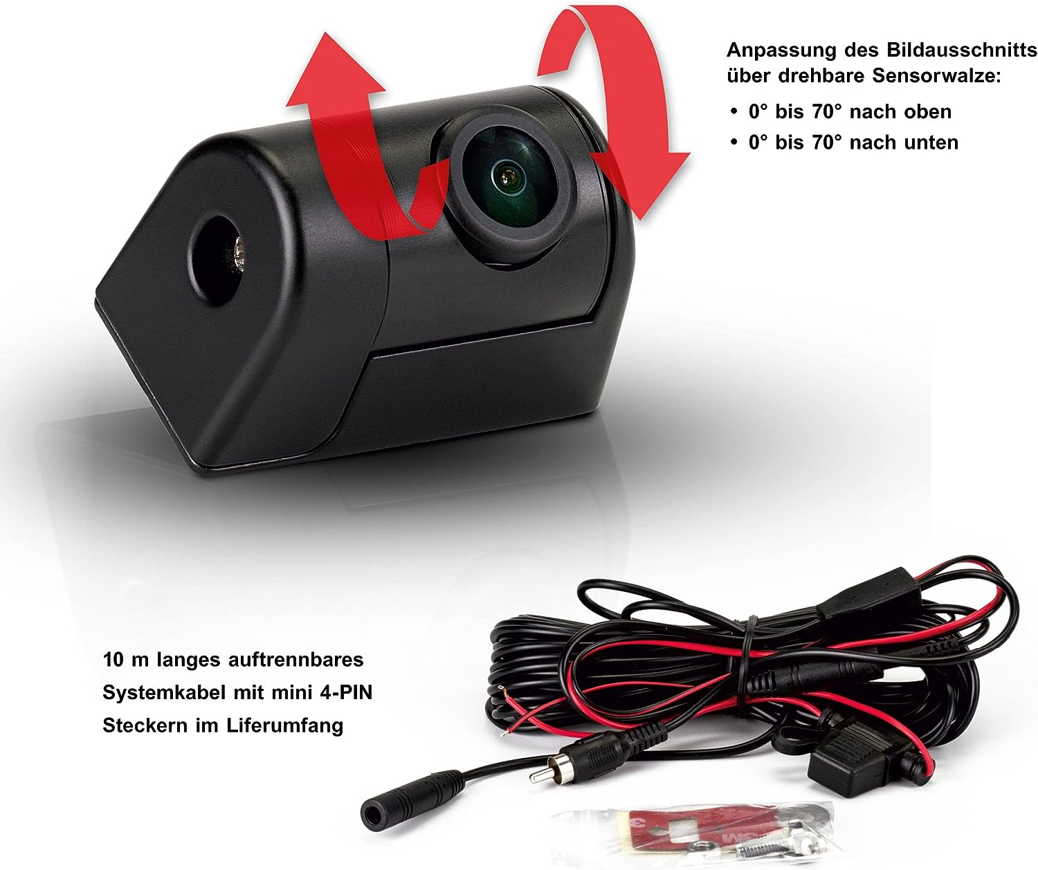 ZENEC ZE-RVC82MT Rückfahrkamera mit verstellbarem Sensor