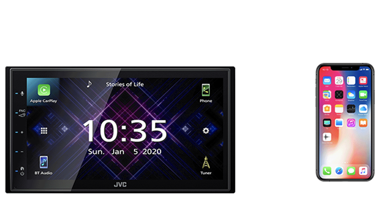 JVC KW-M785DBW - Doppel-DIN MP3-Autoradio mit Touchscreen / DAB / Bluetooth/ USB