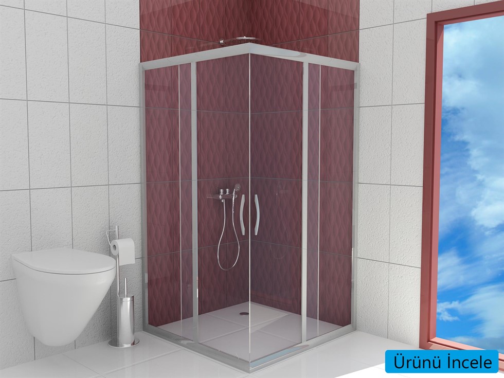  5 mm Temperli Cam Sürgülü Sistem Duşakabinler  