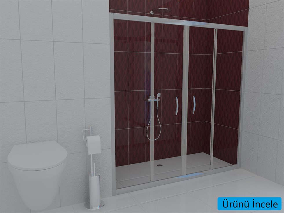  5 mm Temperli Cam Sürgülü Sistem Duşakabinler  