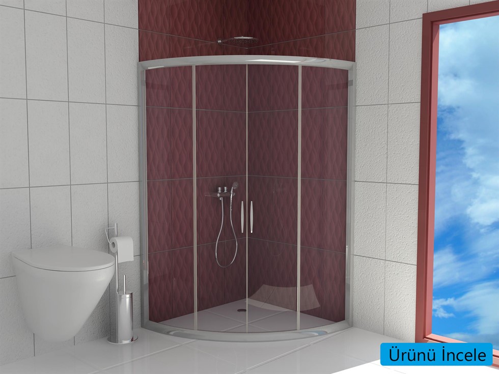  5 mm Temperli Cam Sürgülü Sistem Duşakabinler  