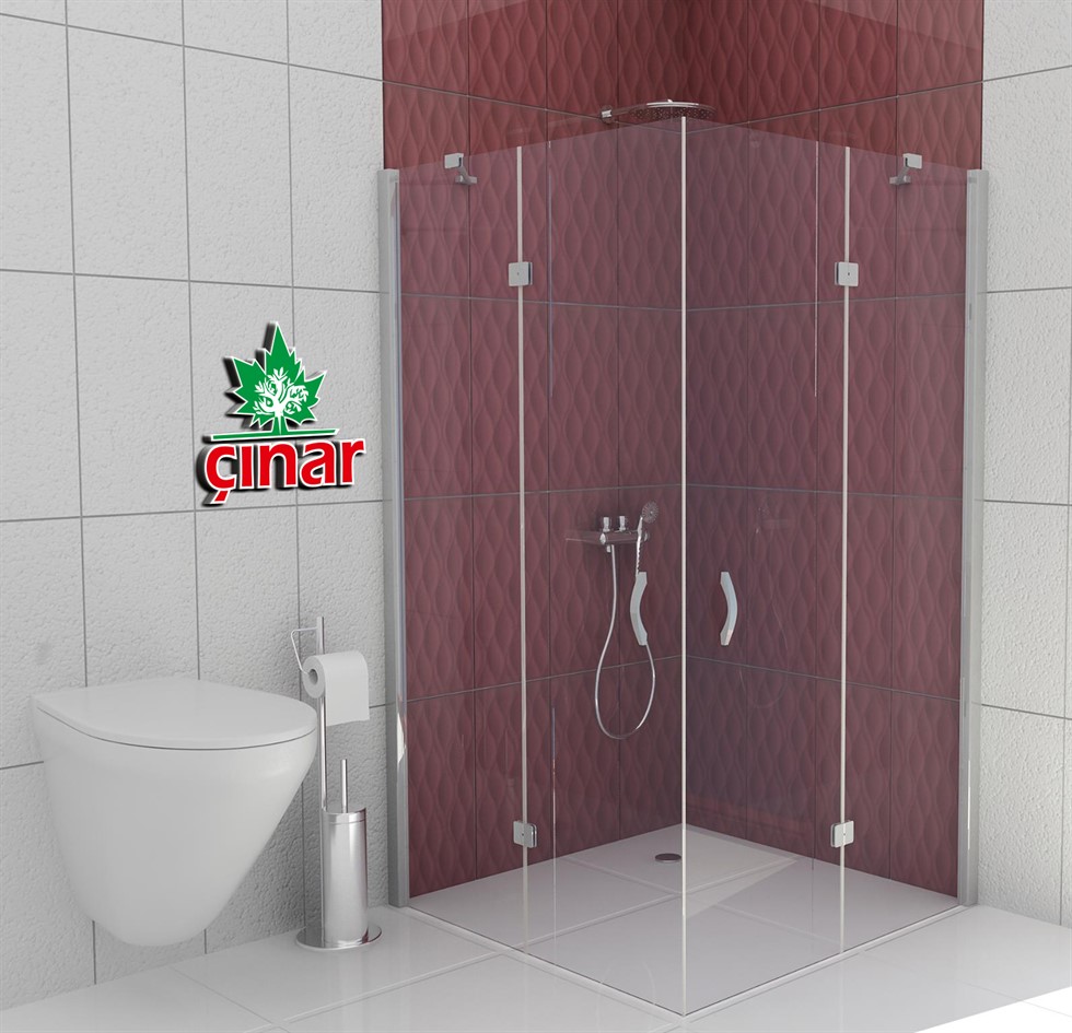 Yaprak Menteşeli Köşe Duşakabin