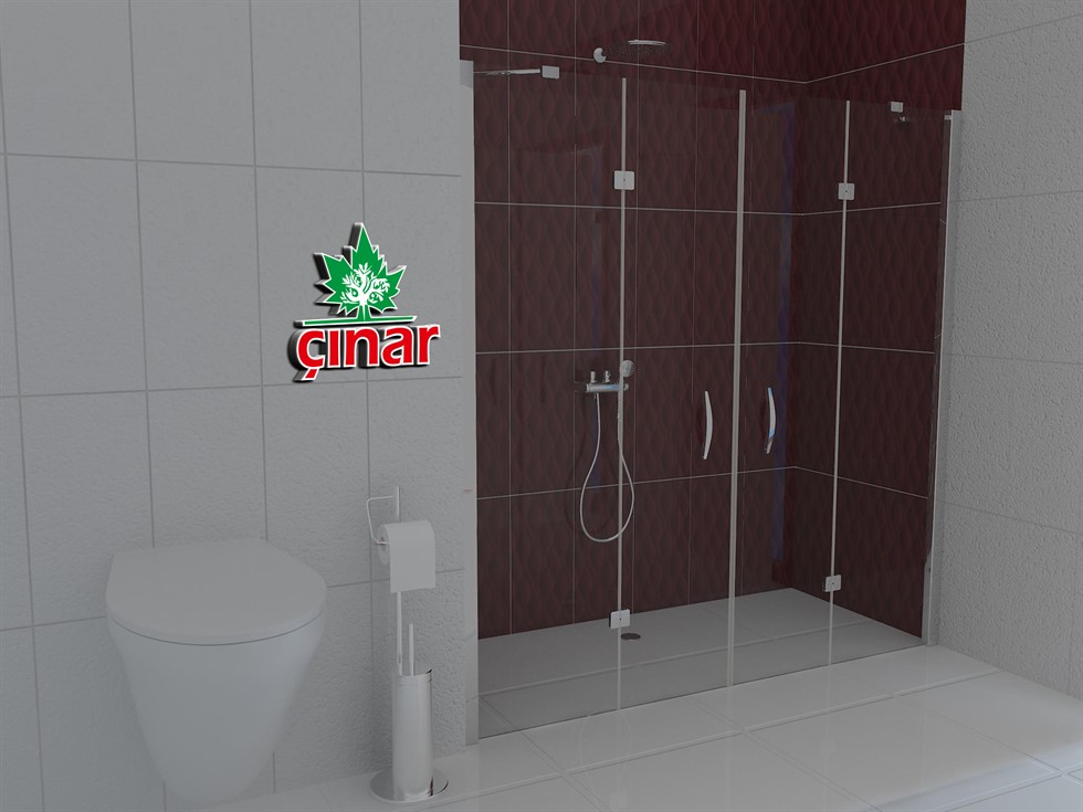 Yaprak menteşeli Oval Duşakabin